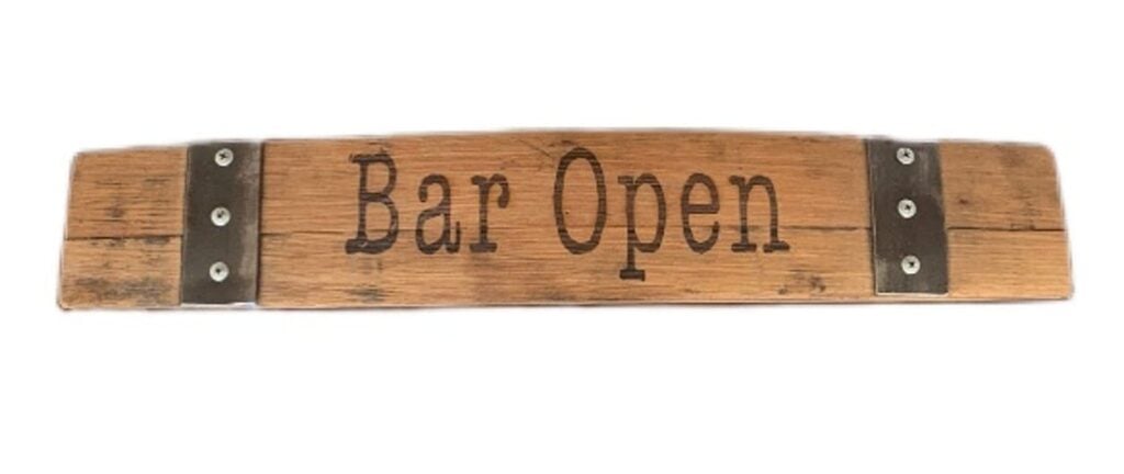 laser engrave wood barrel head signs