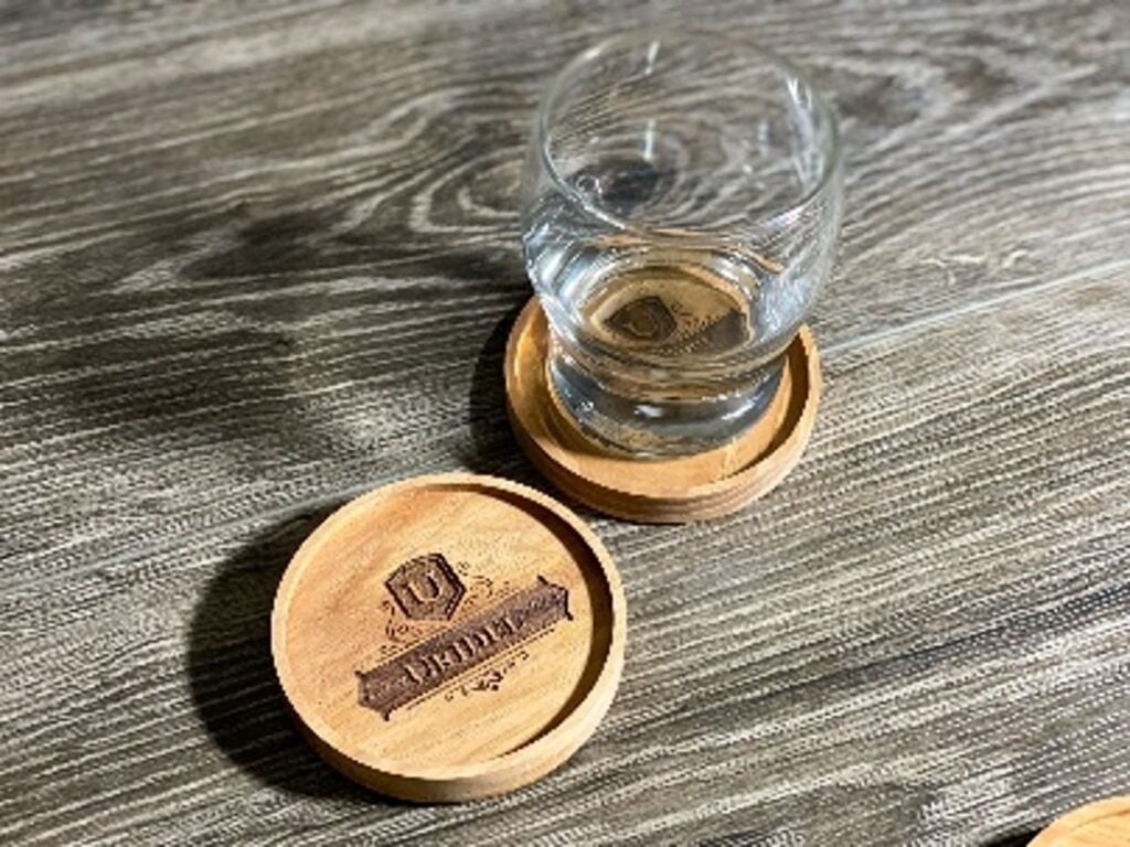 laser engraved coaster