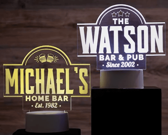 laser engrave acrylic LED lights