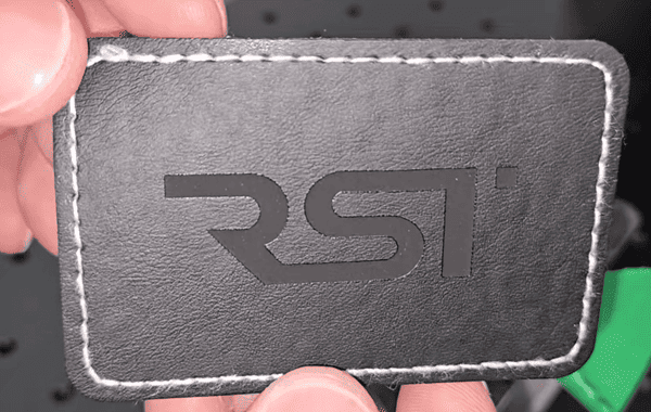 black leather laser engrave