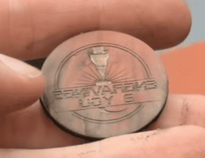 fiber laser engraved rubber stamp