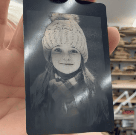 metal card photo engraving