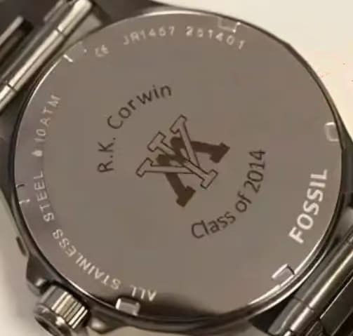 precise marking on watch case