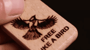 Deep laser engrave wood