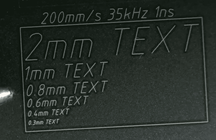 commarker Omni X laser engraving detail