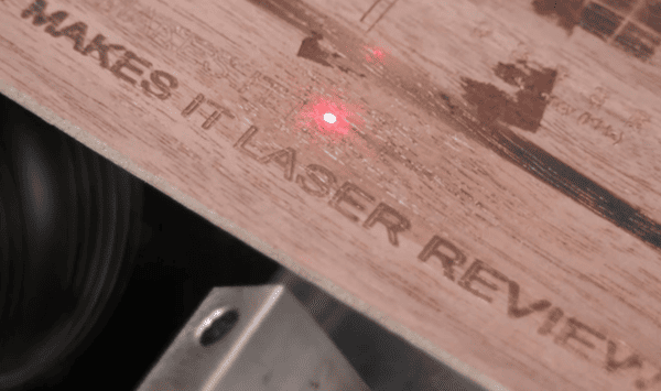 laser engrave sloped wood