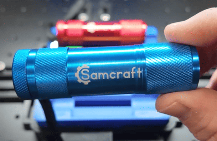 laser marked flash light