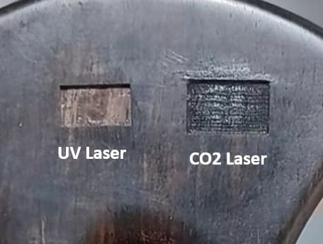 uv and co2 laser wood pocket engraving compare