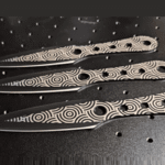 laser engraved knife blade